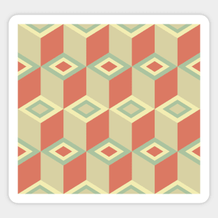 Geometric Cubes Pattern Sticker